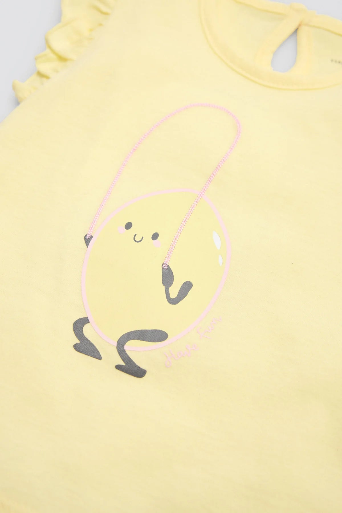 Conjunto bebé sin mangas estampado limones