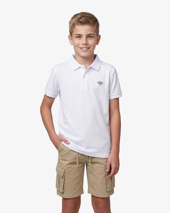 POLO PIQUE LISO BLANCO