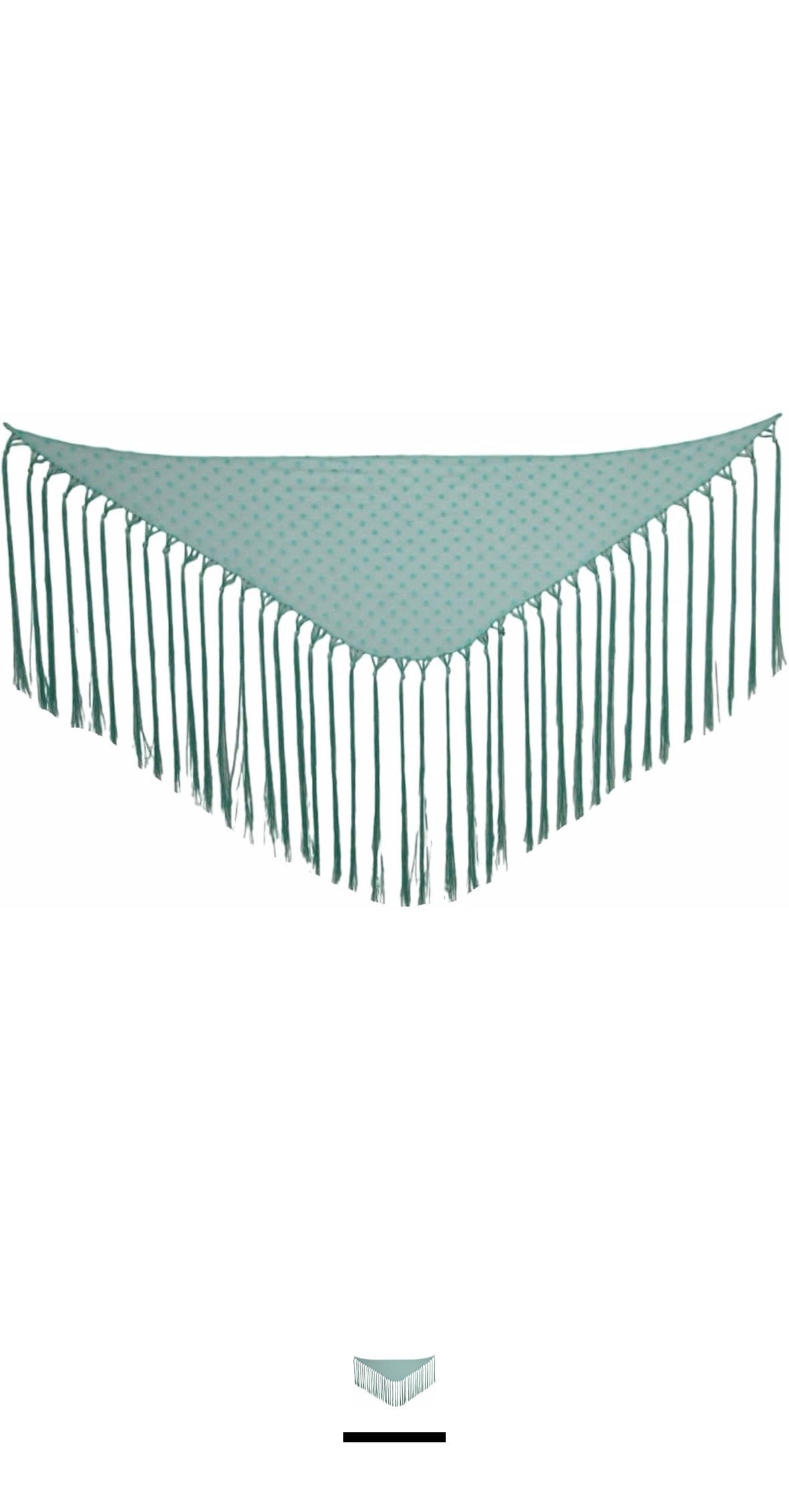 Mantón Plumeti Verde Agua