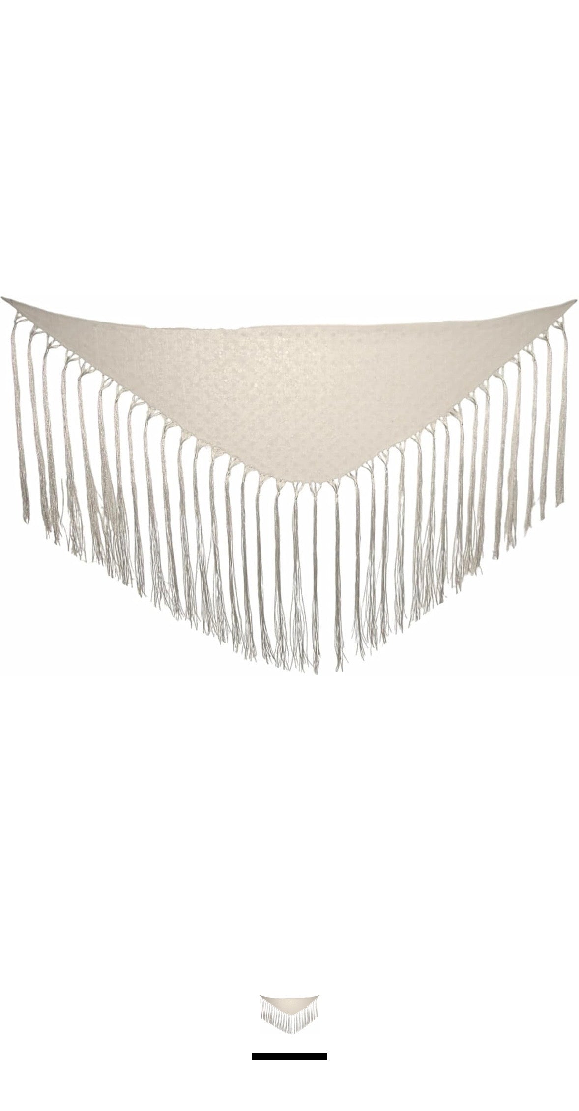 Mantón Plumeti Blanco Roto