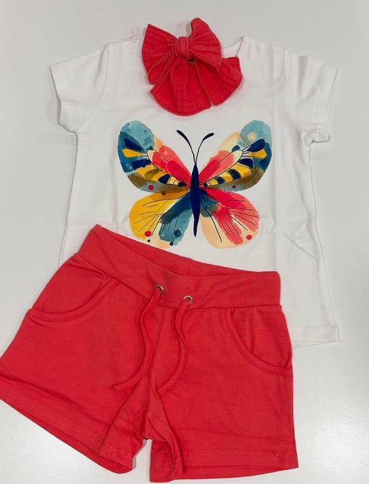 Conjunto algodón mariposa