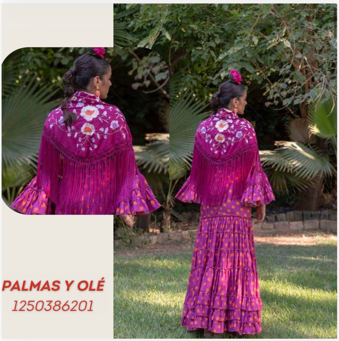 Vestido Modelo Palmas y Olé