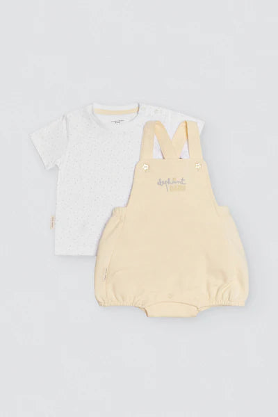 Conjunto bebé peto y camiseta manga corta Elephant