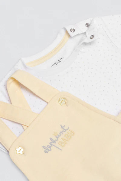 Conjunto bebé peto y camiseta manga corta Elephant