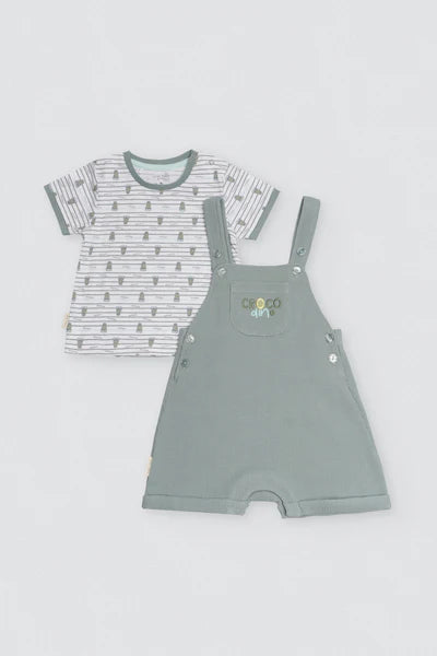 Conjunto bebé peto y camiseta manga corta Crocodino