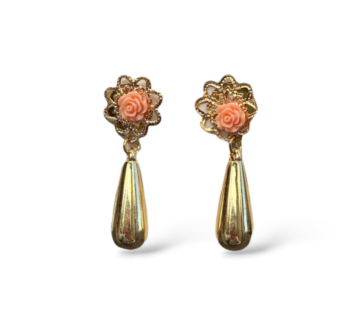 Pendientes de coral Flor