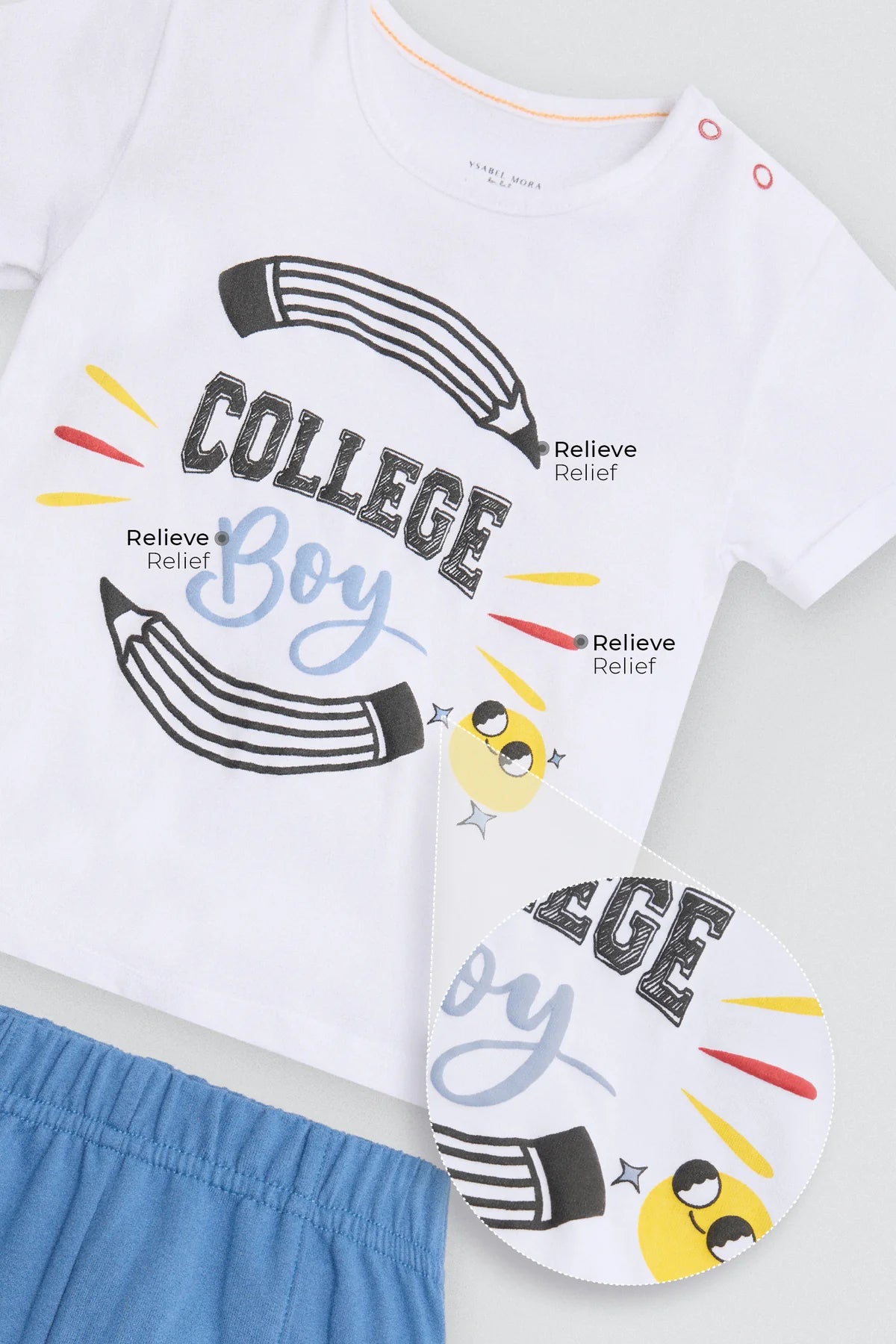 Conjunto bebé manga corta College Boy