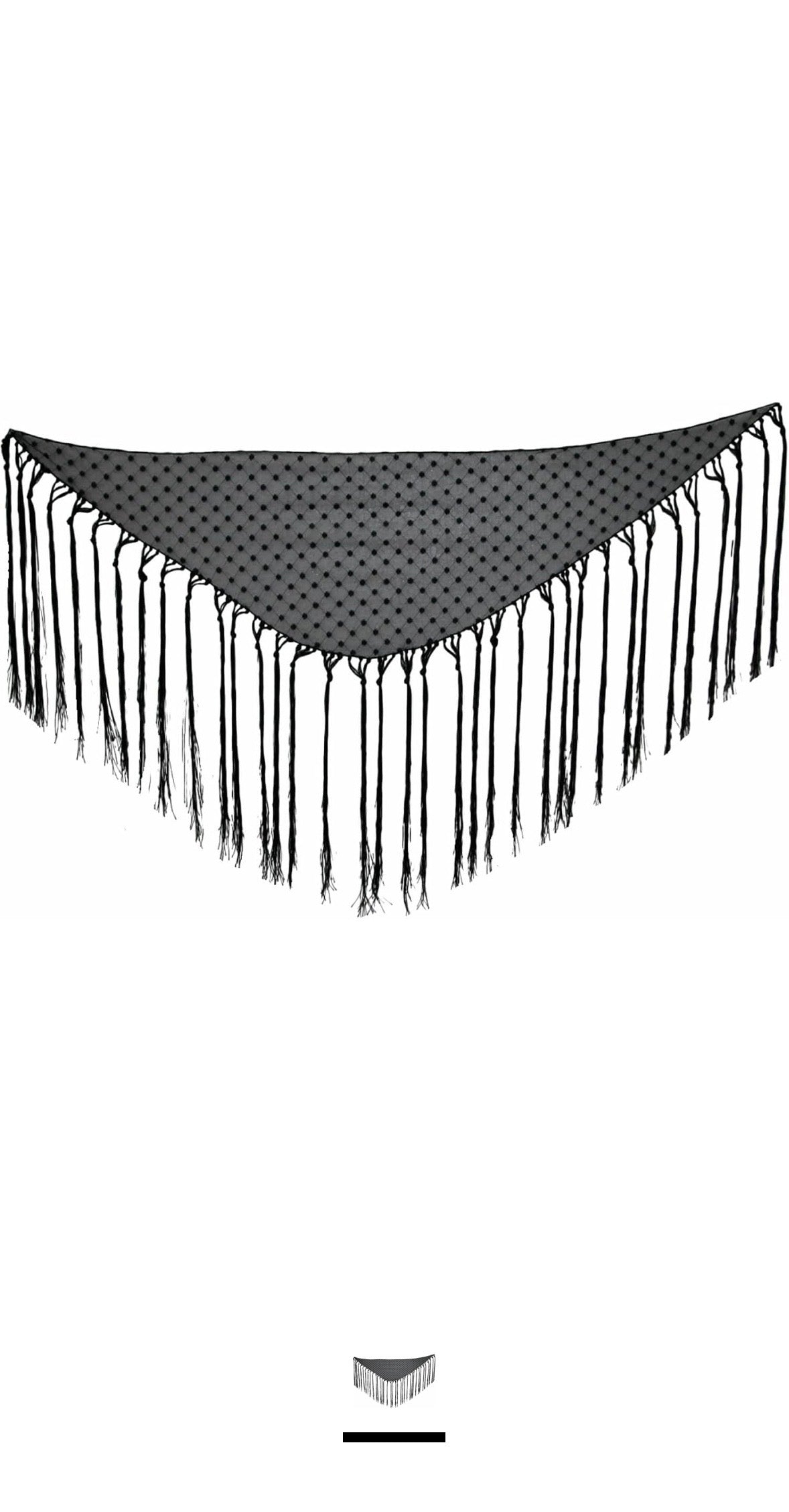 Mantón Plumeti Negro