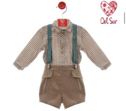 Conjunto niño con tirantes familia Purpurina