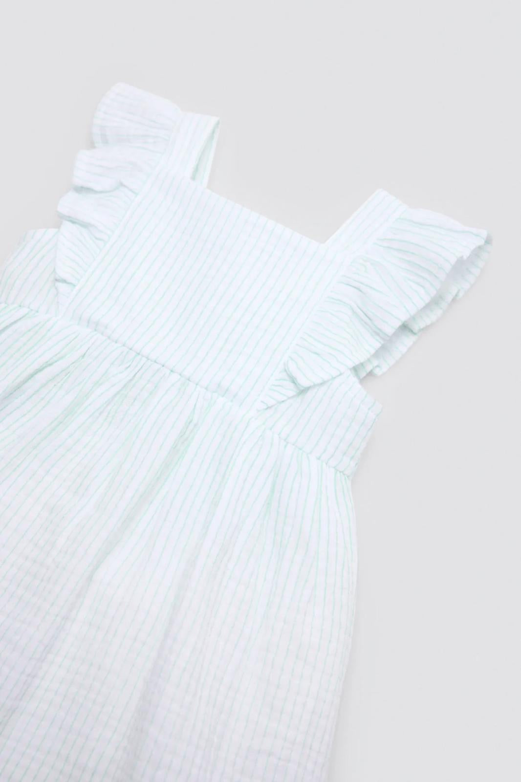 Vestido bebé sin mangas estampado rayas