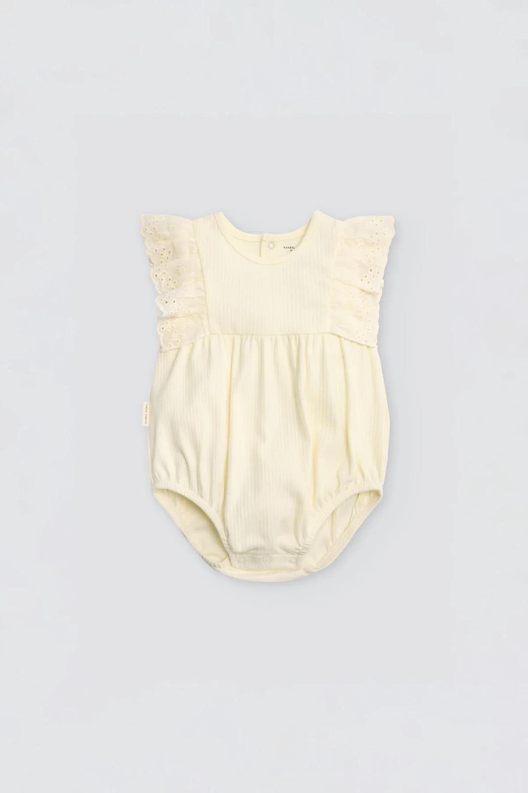 Ranita bebé sin mangas detalles volantes