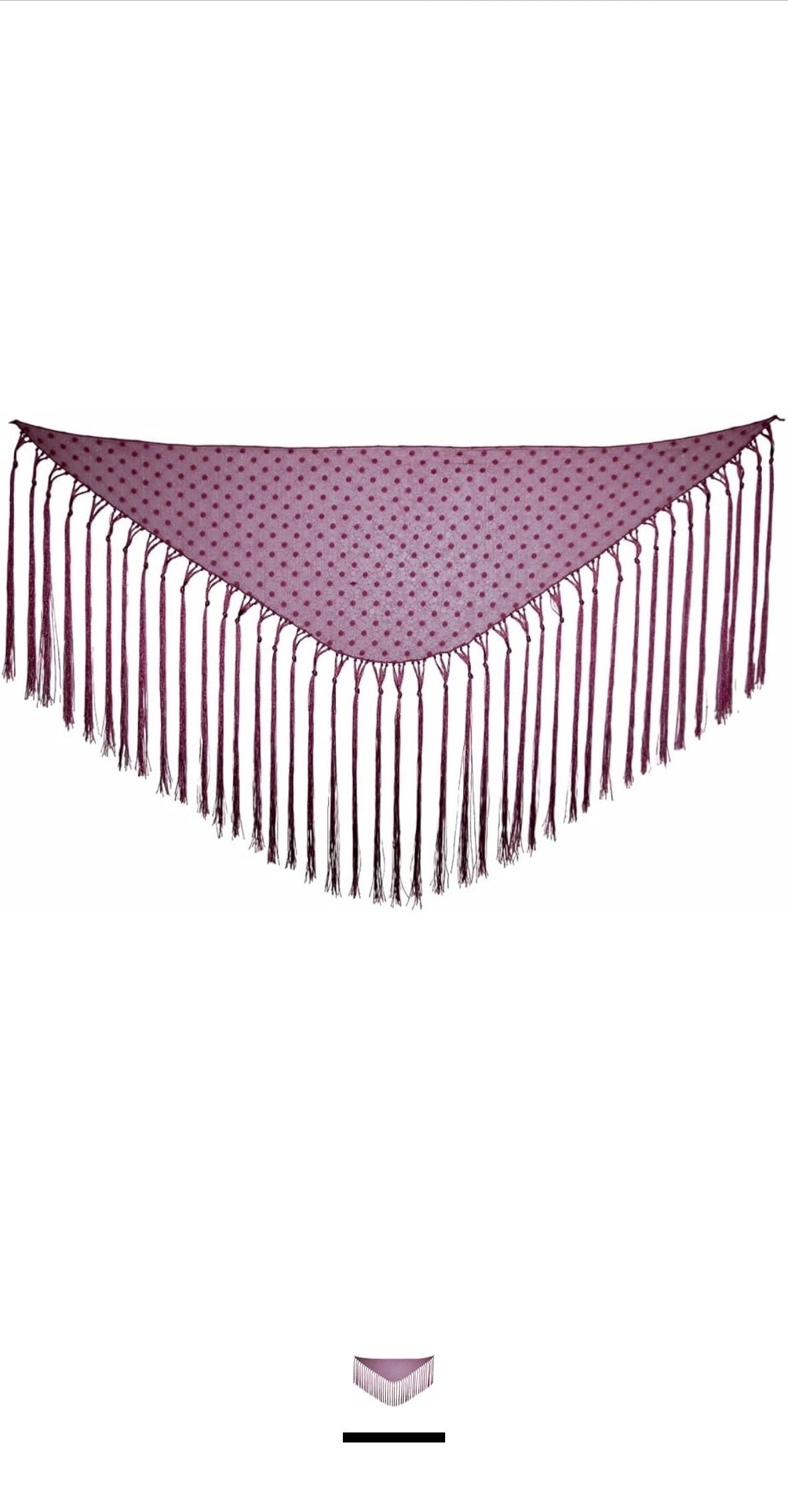 Mantón Plumeti Morado