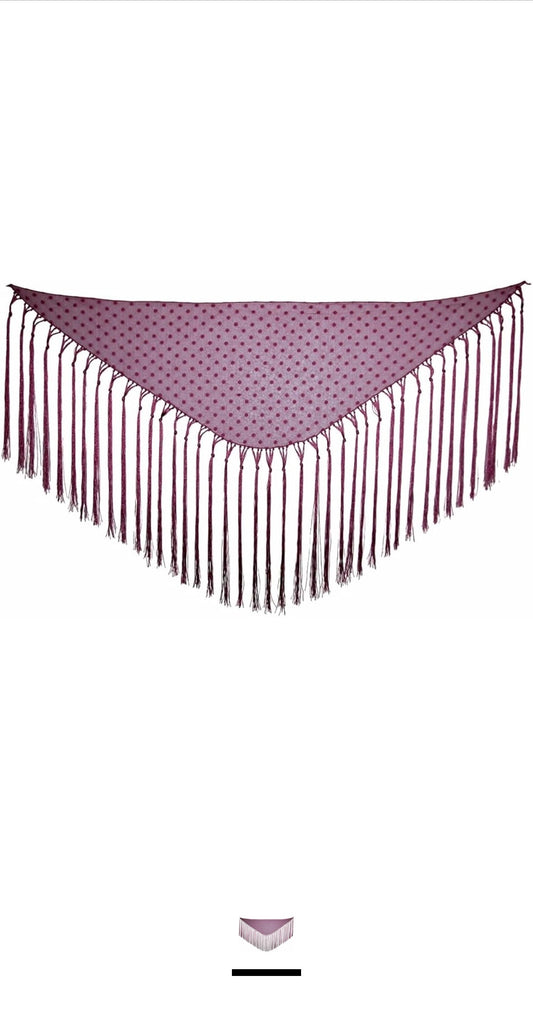 Mantón Plumeti Morado