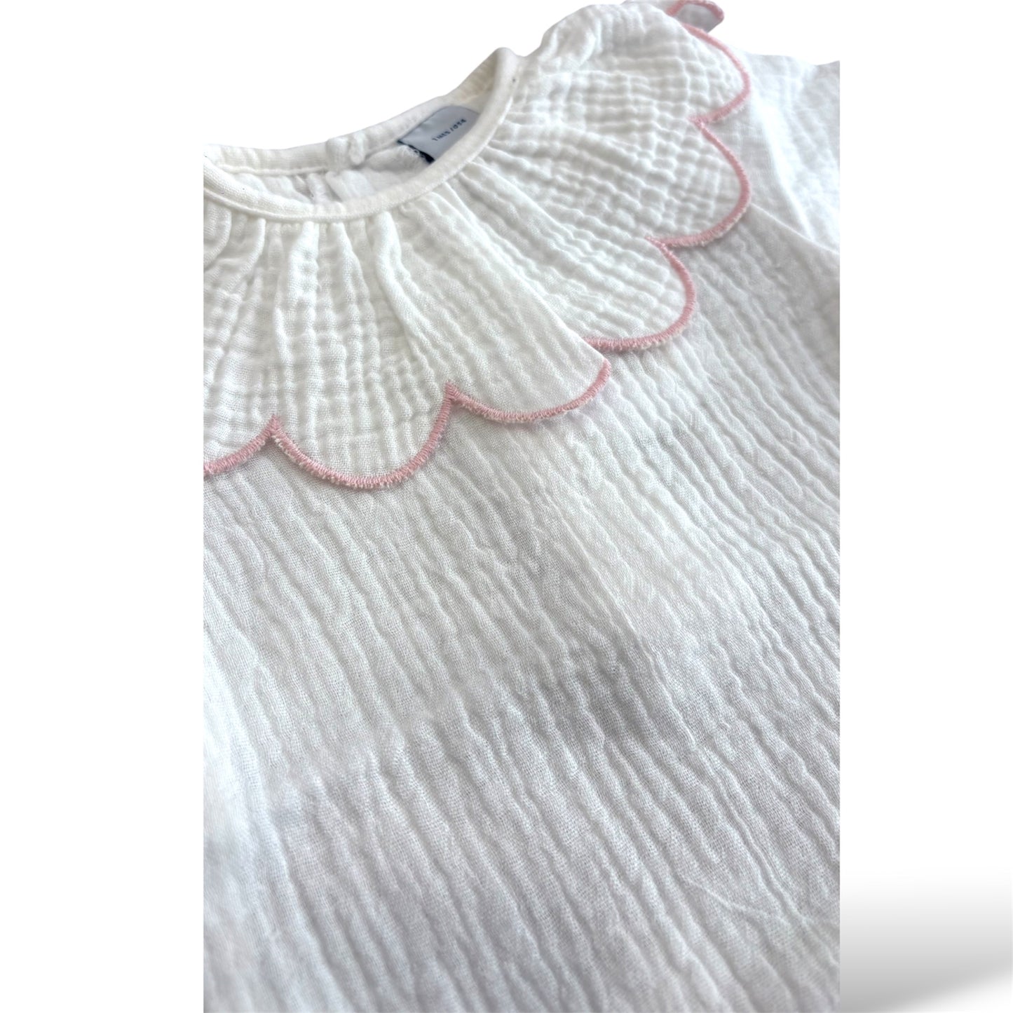 Pelele Bambula cuello Rosa