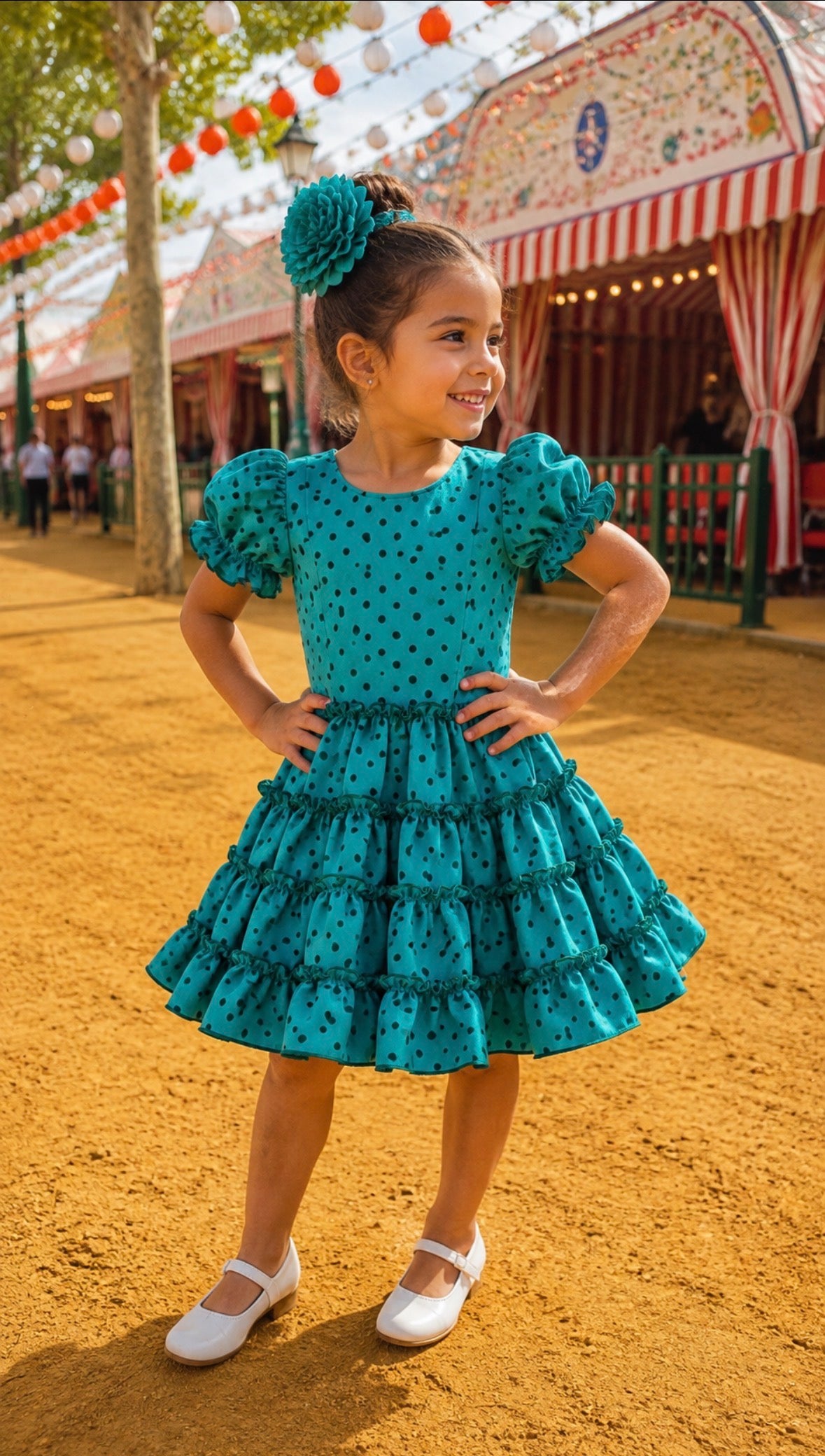 Traje de gitana verde