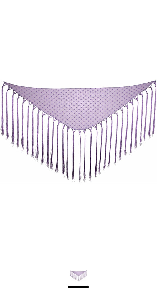 Mantón Plumeti Malva