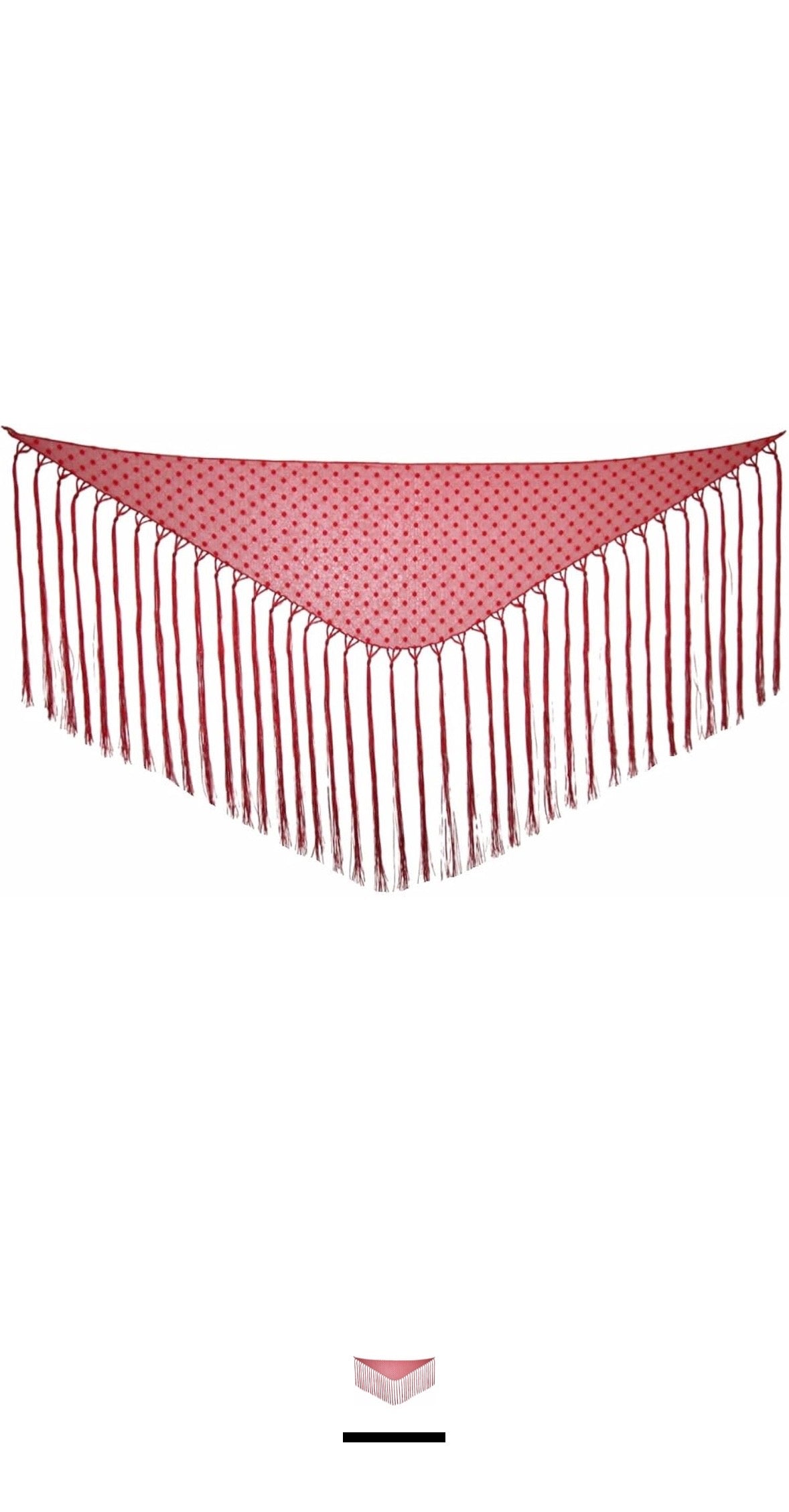 Mantón Plumeti Rojo