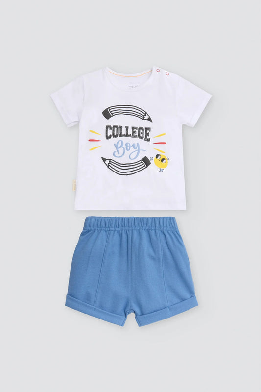 Conjunto bebé manga corta College Boy