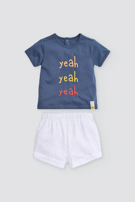 Conjunto bebé manga corta Yeah