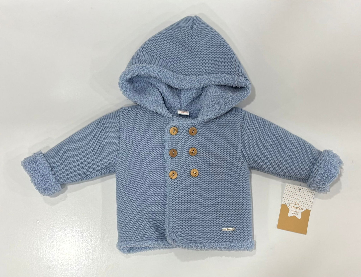 Chaqueta lana y borrego azul