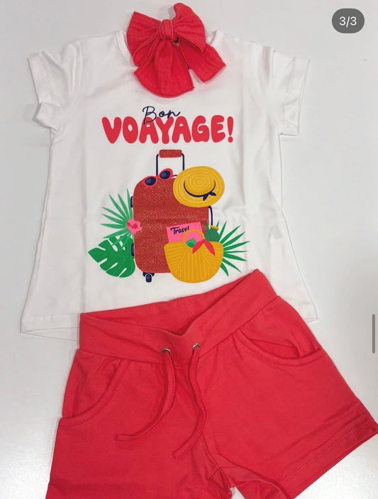 Conjunto algodón coral