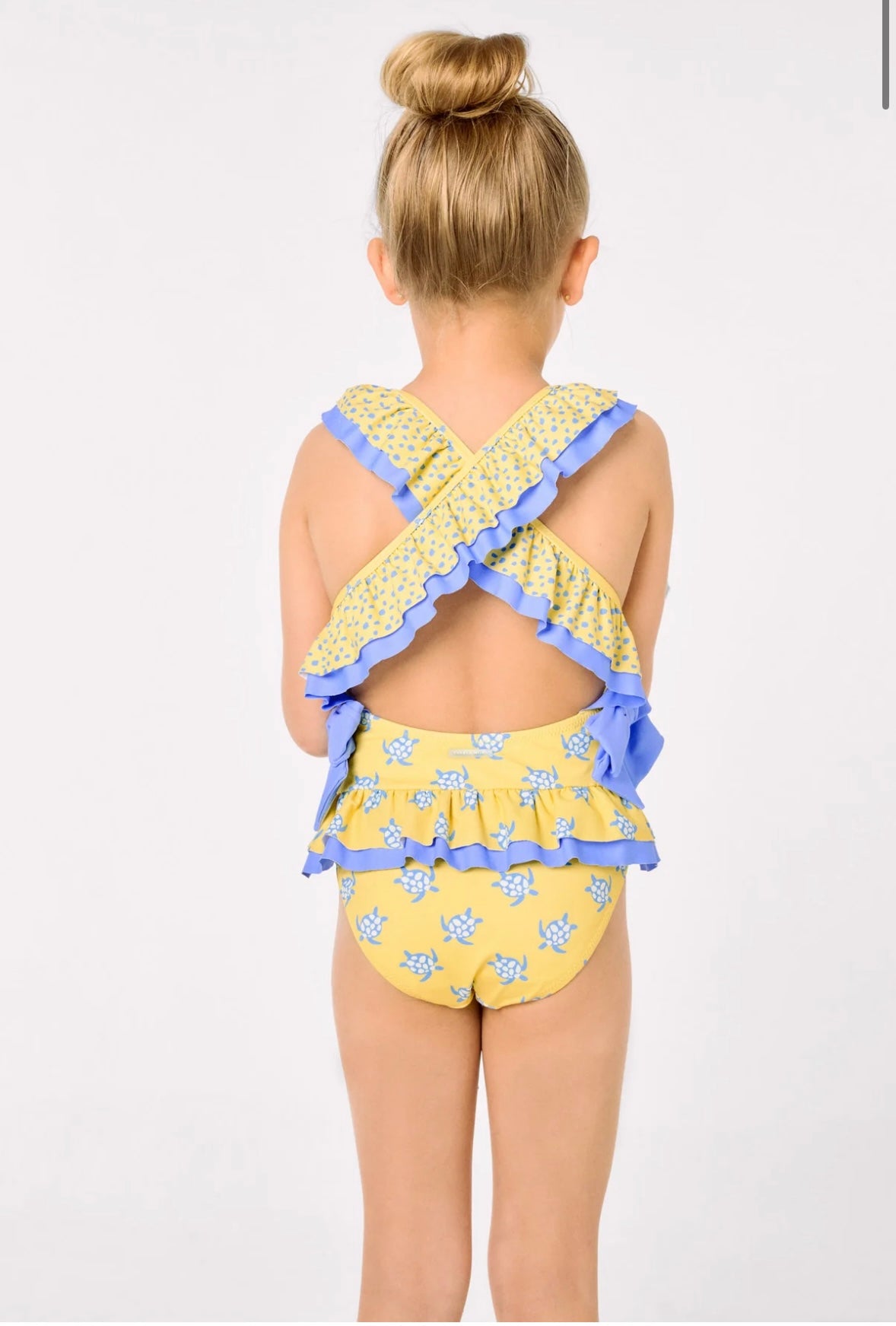 Bañador volantes estampado tortuga