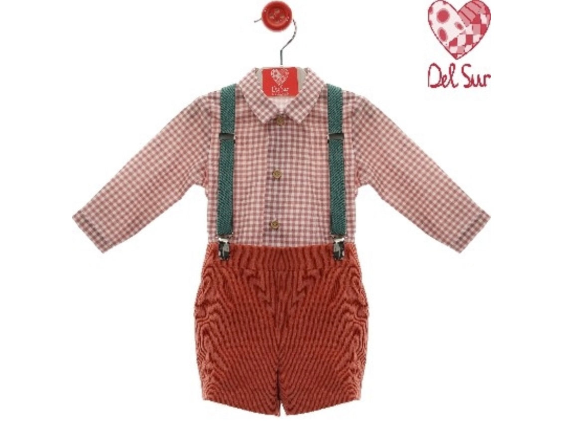 Conjunto niño con tirantes familia Plumas