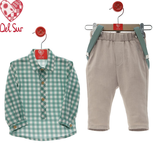 Conjunto niño con tirantes familia Botones