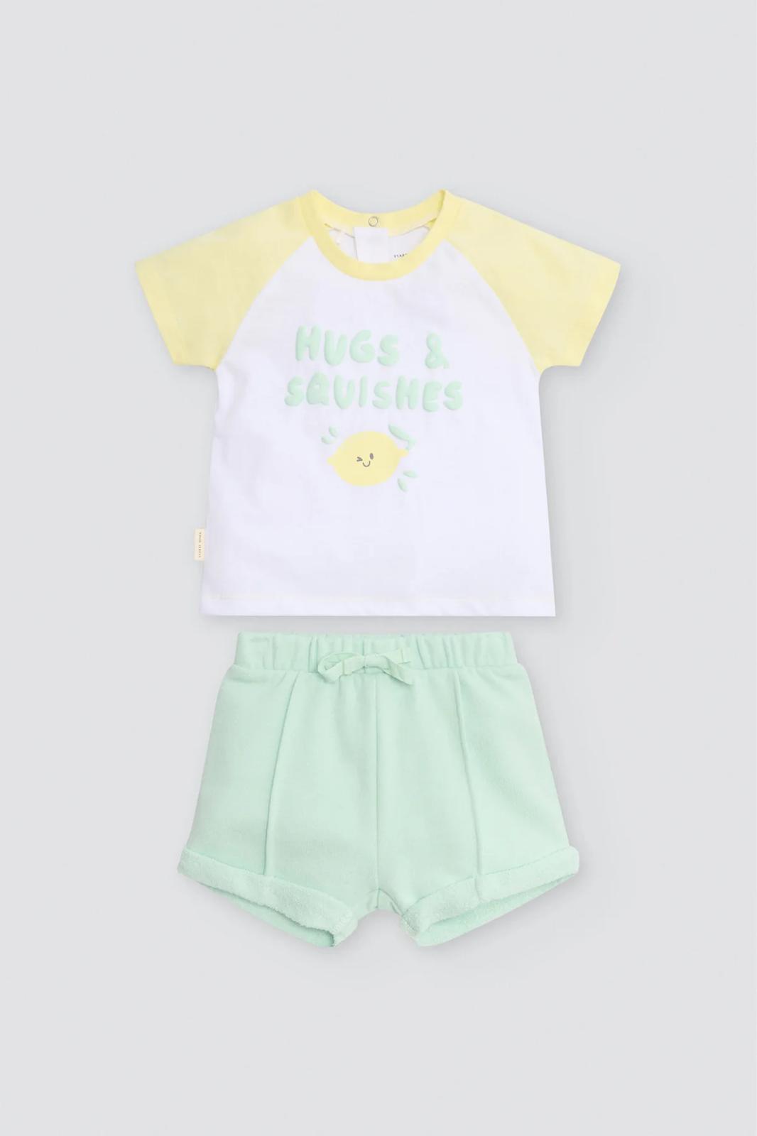 Conjunto bebé manga corta Hugs & Squishes