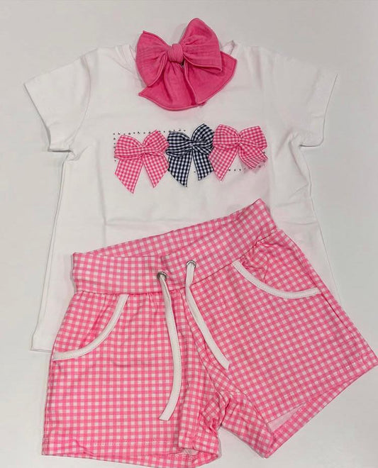 Conjunto algodón lazos